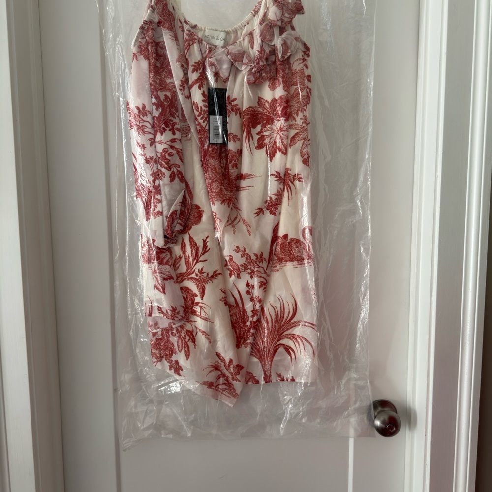 Sachin + Babi Katie One-Shoulder Dress in Cream and Rust Sizes XS and S NWT - Picture 5 of 8